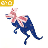 EYD Custom Designer Chenille Australia Luxury Pu Leather Patches Iron on 3d Embroidery Custom Dtf Printer Heat Transfers
