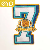 EYD Embroidery Cricket Jersey with Your Name and Number Patches Iron on Rhinestones Dtf Custom Heat Transfers for T-shirts
