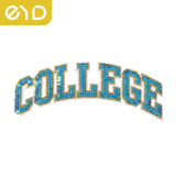EYD Designer Embroidery Patches Iron on Rhinestones Dtf Printing Custom Hat Heat Transfers for T-shirts