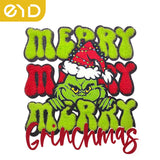 EYD Merry Christmas Patch Iron on Hat Socks Chenille Embroidery Patch for Heat Transfer Customized Christmas Iron on Patches