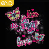 EYD DIY Heat Transfer Label Iron on Patch Embroidery Chenille Colorful Logo Custom Heat Transfer for T-Shirts
