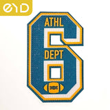 EYD Embroidery Cricket Jersey with Your Name and Number Patches Iron on Rhinestones Dtf Custom Heat Transfers for T-shirts